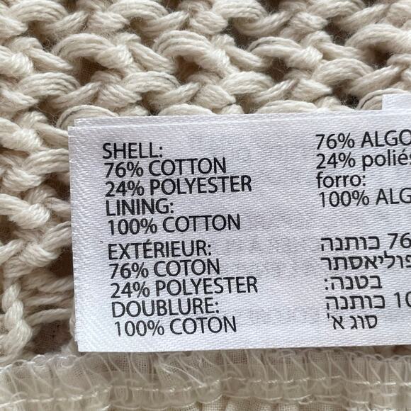 Room 34 Beige Crochet & Eyelet Lace Babydoll Tank Top MED Boho Festival Coquette - Picture 9 of 10